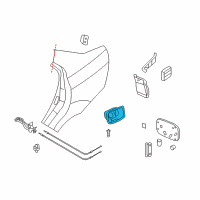 OEM 2010 Chevrolet Aveo Fuel Pocket Diagram - 96648449