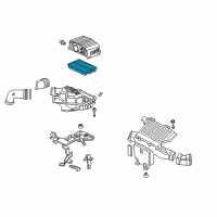 OEM 2003 Honda Civic Element, Air Cleaner Diagram - 17220-PZA-505