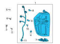 OEM Chevrolet Tahoe Tail Lamp Diagram - 84849417