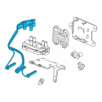 OEM 2008 GMC Sierra 1500 Cable Set Diagram - 19417613