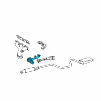 OEM 2000 Ford Taurus Converter & Pipe Diagram - YF1Z-5E212-BA