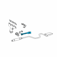 OEM 2000 Mercury Sable Converter & Pipe Diagram - YF1Z-5E212-EA