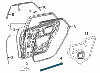 OEM 2020 Toyota Mirai Lower Weatherstrip Diagram - 67887-62010