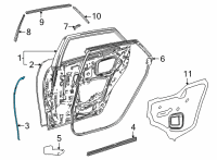 OEM 2018 Toyota Mirai Front Weatherstrip Diagram - 67895-62010