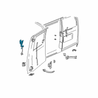 OEM Chevrolet C2500 Rear Door Lock Diagram - 15025729