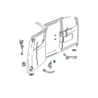 OEM 2005 Chevrolet Astro Handle, Outside Diagram - 15173051