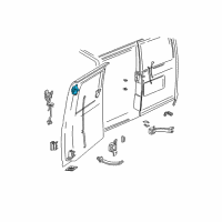 OEM 1994 Chevrolet Astro Rear Door Latch Assembly Diagram - 15021920