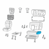 OEM 2001 Ford F-150 Seat Cushion Pad Diagram - 1L3Z1663841AA