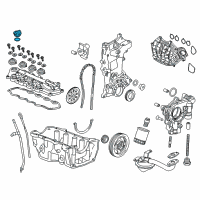OEM 2015 Honda Civic Cap Assembly, Oil Filler Diagram - 15610-RP3-A00