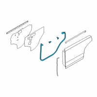 OEM 2003 Infiniti M45 Weatherstrip-Rear Door, RH Diagram - 82830-CR000