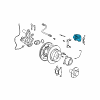 OEM 1997 BMW 528i Rear Left Brake Disc Caliper Housing Diagram - 34-21-1-163-649