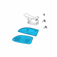 OEM 1996 Chevrolet Cavalier Lens, Headlamp (W/Housing) Diagram - 16518379