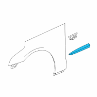 OEM 2020 Cadillac CT6 Body Side Molding Diagram - 84478410