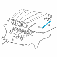 OEM 2014 Jeep Cherokee Hood Gas Cylinder Support Diagram - 68156156AB