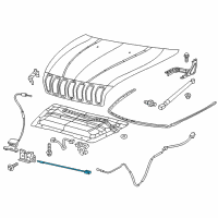 OEM Jeep Cherokee Cable-Hood Release Diagram - 68192459AA