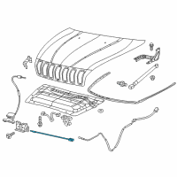 OEM 2017 Jeep Cherokee Cable-Hood Release Diagram - 68192459AA