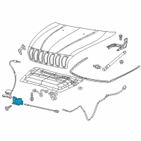 OEM 2017 Jeep Cherokee Hood Latch Diagram - 68237158AB
