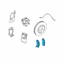 OEM 2009 Cadillac SRX Front Pads Diagram - 18047988