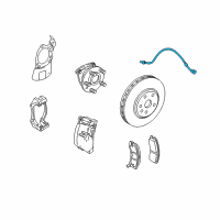 OEM 2008 Cadillac SRX Hose Asm, Front Brake Diagram - 19366718