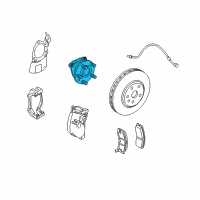 OEM 2004 Cadillac SRX Front Wheel Hub Diagram - 25998408