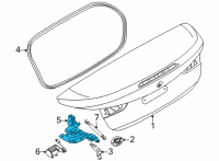 OEM 2021 BMW M440i xDrive LEFT TRUNK LID HINGE Diagram - 51-24-8-495-767