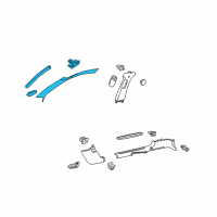 OEM Pontiac Molding Asm-Windshield Side Garnish *Anthracite Diagram - 92155403