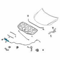 OEM 2011 Kia Forte Koup Hood Latch Assembly Diagram - 811301M000