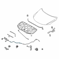 OEM Kia Cable Assembly-Hood Latch Diagram - 811901M100