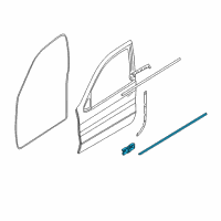 OEM 2003 BMW X5 Door Weatherstrip, Bottom Left Diagram - 51-32-7-004-693