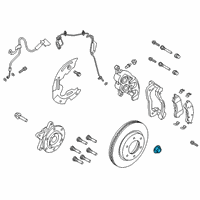 OEM 2022 Ford Ranger Axle Nut Diagram - KB3Z-3B477-A