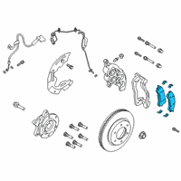 OEM 2022 Ford Bronco Front Pads Diagram - KB3Z-2001-A