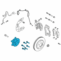 OEM 2019 Ford Ranger Front Hub & Bearing Diagram - KB3Z-1104-B