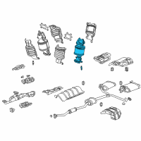 OEM 2004 Acura MDX Converter, Rear Primary Diagram - 18290-RCA-L00