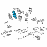 OEM Honda Accord Converter, Front Primary Diagram - 18190-RCA-A00