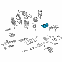 OEM 2005 Honda Accord Plate, R. Muffler Baffle Diagram - 74654-SDB-A00