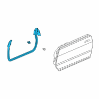 OEM 1996 Acura Integra Weatherstrip, Left Front Door Diagram - 72350-ST8-013