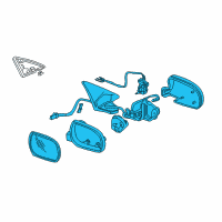 OEM 1997 Acura Integra Mirror Assembly, Driver Side Door (Cypress Green Pearl) (R.C.) Diagram - 76250-ST8-A25ZL