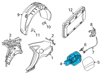 OEM 2021 Hyundai Sonata Housing-Fuel Filler Dr Diagram - 81595-L1010