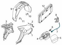 OEM 2022 Hyundai Sonata Catch Assembly-Fuel Filler Door Diagram - 81590-L1000