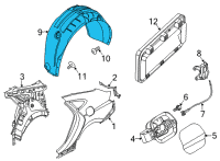 OEM 2022 Hyundai Sonata Guard-Rear Wheel, Rh Diagram - 86822-L1000