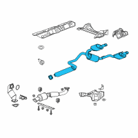 OEM 2014 Buick Verano Muffler & Pipe Diagram - 23125935