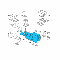 OEM Saturn Aura Console Asm-Front Floor *Medium Duty Titanium Diagram - 25940183