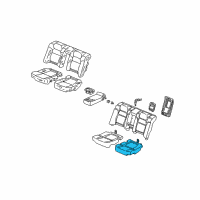 OEM Acura CL Pad & Frame, Left Rear Seat Cushion Diagram - 82532-S3M-A11