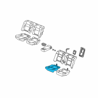 OEM 2001 Acura CL Pad & Frame, Right Rear Seat Cushion Diagram - 82132-S3M-A11