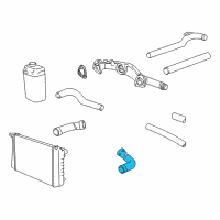 OEM 1997 BMW 750iL Engine Thermostat Water Hose Diagram - 11-53-1-741-415