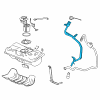 OEM 2016 Chevrolet Volt Filler Pipe Diagram - 84106693