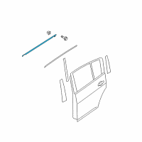 OEM 2009 Nissan Versa Moulding-Rear Door Outside, RH Diagram - 82820-EE410