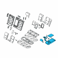 OEM 2008 BMW 535xi Armrest Rear, Leather Diagram - 52-20-7-118-957