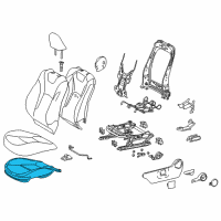 OEM 2021 Toyota Prius AWD-e Seat Cushion Pad Diagram - 71512-47160