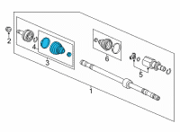 OEM 2022 Honda Civic BOOT SET, OUTBOARD Diagram - 44018-T21-A50